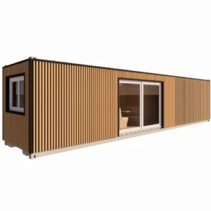 Containerstudio ECOLOGIA 40 voet 23 m² woonoppervlak [1 slaapkamer] met gevelbekleding
