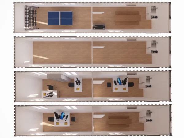 Kantoor en pauzeruimte met kitchenette van 28 m² in een container van 40 voet - Afbeelding 7