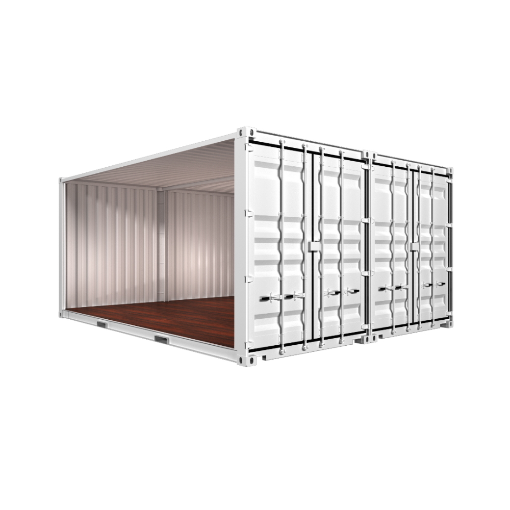 Prefab open garage in zeecontainers van 28 m² - Afbeelding 2