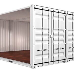 Prefab open garage in zeecontainers van 28 m²